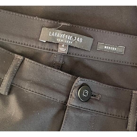 Lafayette 148 Mercer Pant, Black Stretch, Size 4 - Picture 6 of 7